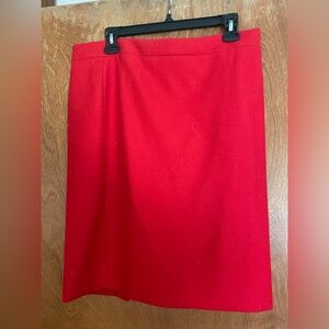 Red Jcrew pencil skirt
